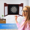 image:imageGSE Games amp Sports Expert Professional Solid Wood Classic Official Size Dartboard Cabinet with Dart Scoreboard for Game Room Dartboard amp Darts Not IncludedMahogany