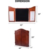image:imageGSE Games amp Sports Expert Professional Solid Wood Classic Official Size Dartboard Cabinet with Dart Scoreboard for Game Room Dartboard amp Darts Not IncludedDeluxe Walnut
