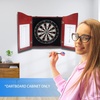 image:imageGSE Games amp Sports Expert Professional Solid Wood Classic Official Size Dartboard Cabinet with Dart Scoreboard for Game Room Dartboard amp Darts Not IncludedDeluxe Cherry
