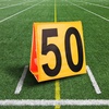 image:imageGSE Games amp Sports Expert Set of 11 Football Yard Markers Day amp Night 2Sided Football Field Yard Line Markers Yardage Markers with Portable Mesh Bag for Football Training