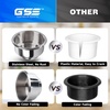 image:imageGSE Games amp Sports Expert Stainless Steel Cup Holder Dropin Cup Holder for Casino Poker Tables Work Desks Boats RVs Cars amp TrucksDual Size