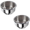 image:imageGSE Games amp Sports Expert Stainless Steel Cup Holder Dropin Cup Holder for Casino Poker Tables Work Desks Boats RVs Cars amp TrucksDual Size