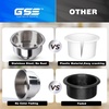 image:imageGSE Games amp Sports Expert Stainless Steel Cup Holder Dropin Cup Holder for Casino Poker Tables Work Desks Boats RVs Cars amp TrucksDual Size