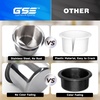 image:imageGSE Games amp Sports Expert Stainless Steel Cup Holder Dropin Cup Holder for Casino Poker Tables Work Desks Boats RVs Cars amp TrucksJumbo