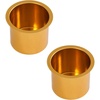 image:imageGSE Games amp Sports Expert Jumbo Aluminum Cup Holder Dropin Cup Holder for Casino Poker Tables Work Desks Boats RVs Cars amp Trucks Silver 2PackGold
