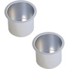 image:imageGSE Games amp Sports Expert Jumbo Aluminum Cup Holder Dropin Cup Holder for Casino Poker Tables Work Desks Boats RVs Cars amp Trucks Silver 2PackSilver