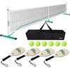 image:imageGSE Games amp Sports Expert Portable Pickleball Net Set with Regulation Size Pickleball Net 4 Pickleball Paddles 6 Pickleballs Carrying Bag Weather Resistant Metal Frame for OutdoorGreen