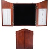image:imageGSE Games amp Sports Expert Professional Solid Wood Classic Official Size Dartboard Cabinet with Dart Scoreboard for Game Room Dartboard amp Darts Not IncludedDeluxe Walnut