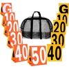 image:imageGSE Games amp Sports Expert Set of 11 Football Yard Markers Day amp Night 2Sided Football Field Yard Line Markers Yardage Markers with Portable Mesh Bag for Football Training