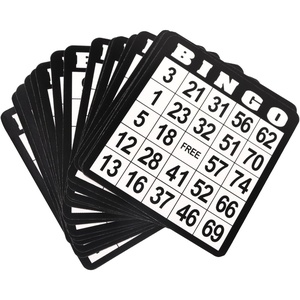 image:imageGSE Bingo Game Cards with EasyRead Numbers 100 Reusable Paper Bingo Sheets Set18pack