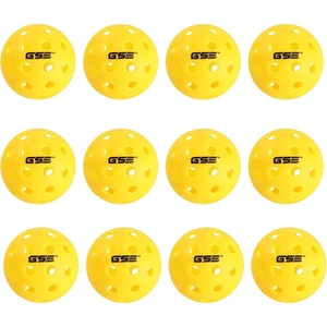 image:imageGSE Games amp Sports Expert 12Pack Outdoor Pickleball Balls Set USAPA Standard 40 Holes Pickle Balls Pickleballs Outdoor Competition Balls Ideal for All Skill Levels Several Colors AvailableYellow