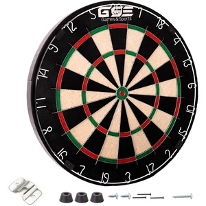 image:imageGSE Games amp Sports Expert 18 Professional Tournament Official Bristle Dartboard with 100 StapleFree Bullseye amp UltraThin Razor Wire Spider AAA Grade Africa SelfHealing Sisal Fibers