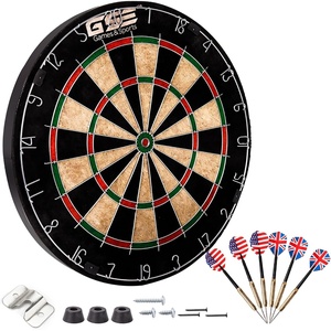image:imageGSE Games amp Sports Expert 18 Regulation Size Steel Tip Dartboard Game Set Excellent BristleSisal Paper Baseball Bullseye Dart Board Game Set Several Styles AvailablePro Bristle Dartboard with 6 Darts