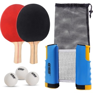 image:imageGSE Games amp Sports Expert Adjustable Retractable Ping Pong Net Set amp Post Professional Table Tennis Rackets and Balls Net with Posts and Storage Bag  Pingpong Paddle and Game Table Accessories  AdjustableTable Tennis SetBlue