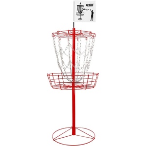 image:imageGSE Games amp Sports Expert PRO Portable Disc Golf Target Basket 12 Chains24 Chains Metal Flying Disc Golf Practice Goal Baskets for Outdoor Yard Backyard Park Training amp GamesRed