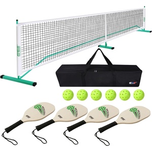 image:imageGSE Games amp Sports Expert Portable Pickleball Net Set with Regulation Size Pickleball Net 4 Pickleball Paddles 6 Pickleballs Carrying Bag Weather Resistant Metal Frame for OutdoorGreen