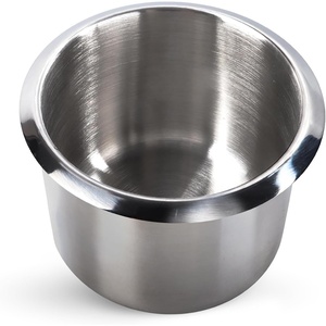 image:imageGSE Games amp Sports Expert Stainless Steel Cup Holder Dropin Cup Holder for Casino Poker Tables Work Desks Boats RVs Cars amp TrucksSmall