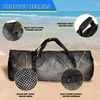image:imageBlack HeavyDuty Large Mesh Sports Duffle Bag Dry Bag Diving Equipment Scuba Bag with Zipper Great for Gym Workout Sport Balls Storage Scuba Gear Snorkeling Water Sports and TravelBlack