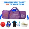 image:imageBlack HeavyDuty Large Mesh Sports Duffle Bag Dry Bag Diving Equipment Scuba Bag with Zipper Great for Gym Workout Sport Balls Storage Scuba Gear Snorkeling Water Sports and TravelPurple