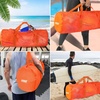 image:imageBlack HeavyDuty Large Mesh Sports Duffle Bag Dry Bag Diving Equipment Scuba Bag with Zipper Great for Gym Workout Sport Balls Storage Scuba Gear Snorkeling Water Sports and TravelOrange