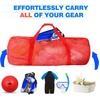 image:imageBlack HeavyDuty Large Mesh Sports Duffle Bag Dry Bag Diving Equipment Scuba Bag with Zipper Great for Gym Workout Sport Balls Storage Scuba Gear Snorkeling Water Sports and TravelRed