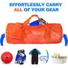 image:imageBlack HeavyDuty Large Mesh Sports Duffle Bag Dry Bag Diving Equipment Scuba Bag with Zipper Great for Gym Workout Sport Balls Storage Scuba Gear Snorkeling Water Sports and TravelOrange