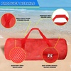 image:imageBlack HeavyDuty Large Mesh Sports Duffle Bag Dry Bag Diving Equipment Scuba Bag with Zipper Great for Gym Workout Sport Balls Storage Scuba Gear Snorkeling Water Sports and TravelRed