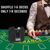 image:imageGSE Blackjack Game Combo Set with Blackjack Layout Felt 6Deck Automatic Card Shuffler 8Deck Dealer Shoe and Discard Holder Tray 5 of Cut Cards  Great for Family Casino Game Night6Deck Blackjack Set