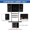 image:imageGSE Games amp Sports Expert 10 Billiard Pool Cue Rack amp Dart Board Cabinet Combination Wall Mounted Billiard Pool Cue Rack Only Dartboard Cabinet Only with Dart ScoreboardBlack