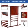 image:imageGSE Games amp Sports Expert 10 Billiard Pool Cue Rack amp Dart Board Cabinet Combination Wall Mounted Billiard Pool Cue Rack Only Dartboard Cabinet Only with Dart ScoreboardMahogany