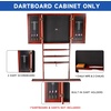 image:imageGSE Games amp Sports Expert 10 Billiard Pool Cue Rack amp Dart Board Cabinet Combination Wall Mounted Billiard Pool Cue Rack Only Dartboard Cabinet Only with Dart ScoreboardMahogany