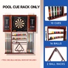 image:imageGSE Games amp Sports Expert 10 Billiard Pool Cue Rack amp Dart Board Cabinet Combination Wall Mounted Billiard Pool Cue Rack Only Dartboard Cabinet Only with Dart ScoreboardMahogany