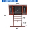 image:imageGSE Games amp Sports Expert 10 Billiard Pool Cue Rack amp Dart Board Cabinet Combination Wall Mounted Billiard Pool Cue Rack Only Dartboard Cabinet Only with Dart ScoreboardMahogany