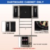 image:imageGSE Games amp Sports Expert 10 Billiard Pool Cue Rack amp Dart Board Cabinet Combination Wall Mounted Billiard Pool Cue Rack Only Dartboard Cabinet Only with Dart ScoreboardBrushed Grey