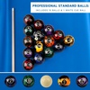 image:imageGSE Games amp Sports Expert 2 14Inch Professional Regulation Size Billiards Pool Balls Set Standard Set of 16 Pool Balls for Billiard Table Pool Table Accessories Several Colors AvailableBlack Marbelite Swirl Style Balls