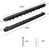 image:imageGSE Games amp Sports Expert 2Piece 6812 Billiard Pool Cue Rack Wall Mounted Holders Billiard Cue Sticks Wall Rack Set12 Cue  Black