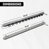 image:imageGSE Games amp Sports Expert 2Piece 6812 Billiard Pool Cue Rack Wall Mounted Holders Billiard Cue Sticks Wall Rack Set12 Cue  Brushed Grey