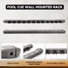 image:imageGSE Games amp Sports Expert 2Piece 6812 Billiard Pool Cue Rack Wall Mounted Holders Billiard Cue Sticks Wall Rack Set12 Cue  Brushed Grey