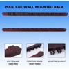 image:imageGSE Games amp Sports Expert 2Piece 6812 Billiard Pool Cue Rack Wall Mounted Holders Billiard Cue Sticks Wall Rack Set12 Cue  Mahogany