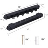 image:imageGSE Games amp Sports Expert 2Piece 6812 Billiard Pool Cue Rack Wall Mounted Holders Billiard Cue Sticks Wall Rack Set6 Cue  Black