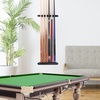image:imageGSE Games amp Sports Expert 2Piece 6812 Billiard Pool Cue Rack Wall Mounted Holders Billiard Cue Sticks Wall Rack Set6 Cue  Black