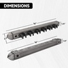 image:imageGSE Games amp Sports Expert 2Piece 6812 Billiard Pool Cue Rack Wall Mounted Holders Billiard Cue Sticks Wall Rack Set6 Cue  Brushed Grey