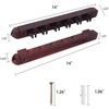 image:imageGSE Games amp Sports Expert 2Piece 6812 Billiard Pool Cue Rack Wall Mounted Holders Billiard Cue Sticks Wall Rack Set6 Cue  Mahogany