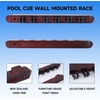 image:imageGSE Games amp Sports Expert 2Piece 6812 Billiard Pool Cue Rack Wall Mounted Holders Billiard Cue Sticks Wall Rack Set6 Cue  Mahogany