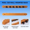 image:imageGSE Games amp Sports Expert 2Piece 6812 Billiard Pool Cue Rack Wall Mounted Holders Billiard Cue Sticks Wall Rack Set6 Cue  Oak