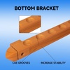 image:imageGSE Games amp Sports Expert 2Piece 6812 Billiard Pool Cue Rack Wall Mounted Holders Billiard Cue Sticks Wall Rack Set6 Cue  Oak