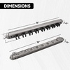 image:imageGSE Games amp Sports Expert 2Piece 6812 Billiard Pool Cue Rack Wall Mounted Holders Billiard Cue Sticks Wall Rack Set8 Cue  Brushed Grey