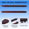 image:imageGSE Games amp Sports Expert 2Piece 6812 Billiard Pool Cue Rack Wall Mounted Holders Billiard Cue Sticks Wall Rack Set8 Cue  Mahogany