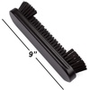 image:imageGSE Games amp Sports Expert 2Piece Solid Wood Billiard Pool Table Brush and Rail Brush Set Billiards Pool Table Cleaning ToolsBlack