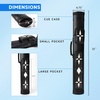 image:imageGSE Games amp Sports Expert 2x2 Deluxe Hard Billiard Pool Cue Stick Carrying Case Billiard Cue Case Billiards Accessories Several Colors AvailableDeluxe Oval  BlackWhite Star